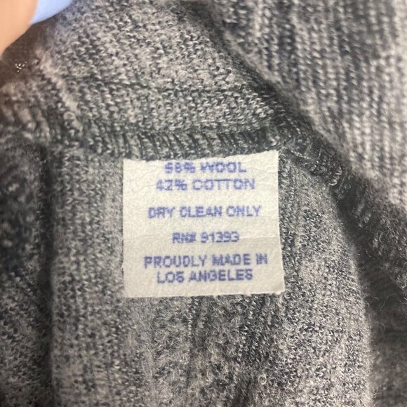 Spirithouse Asymmetrical Striped Vest Womens Large Gray Wool Blend Button Front - Picture 7 of 7